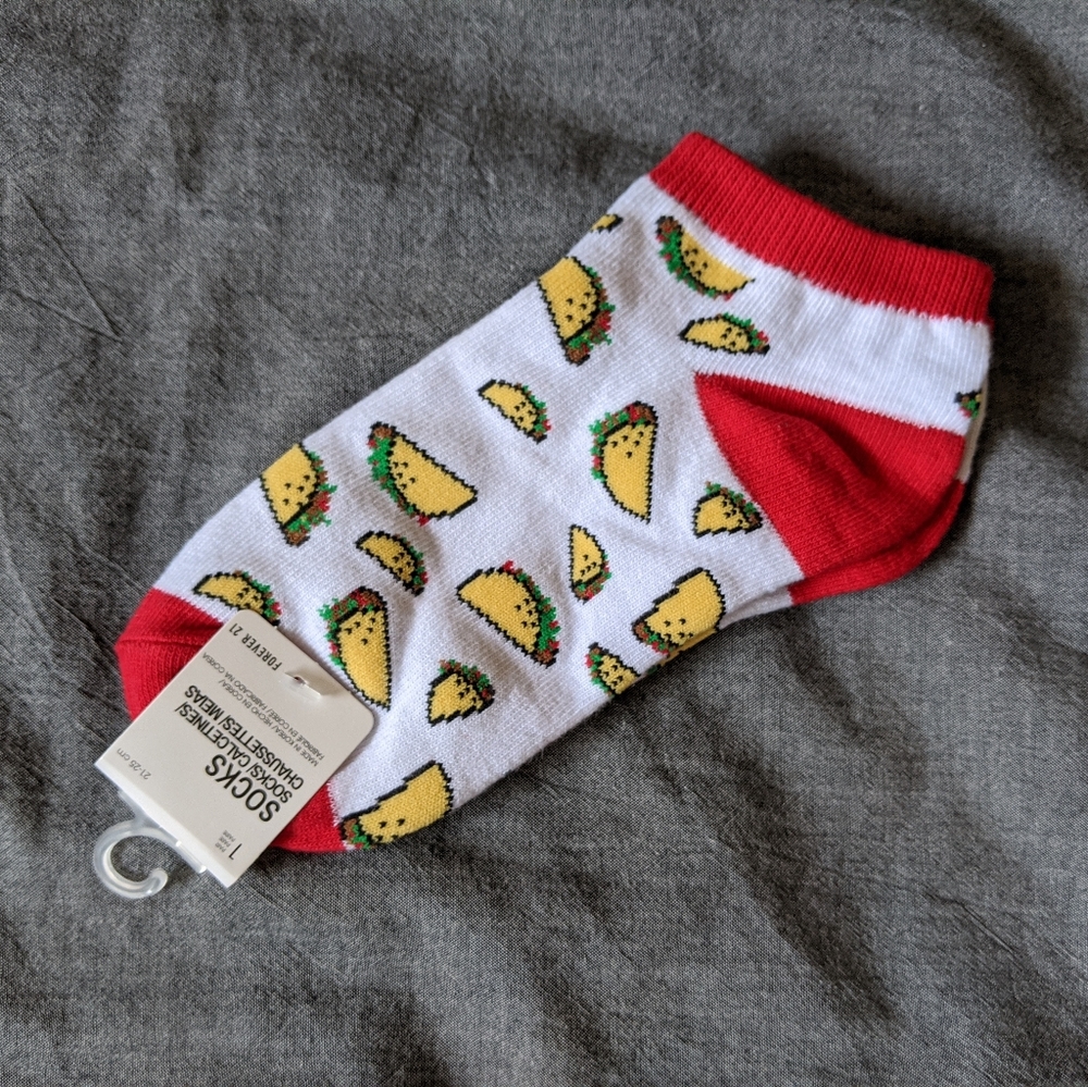 🌮 NWT F21 Taco Print Socks 🌮